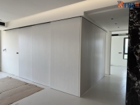 客厅联动推拉门+折叠门安装完工图