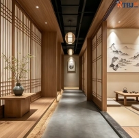 一方木格栅，藏尽东方禅意