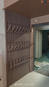 入户门口衣服包包挂放区木作图